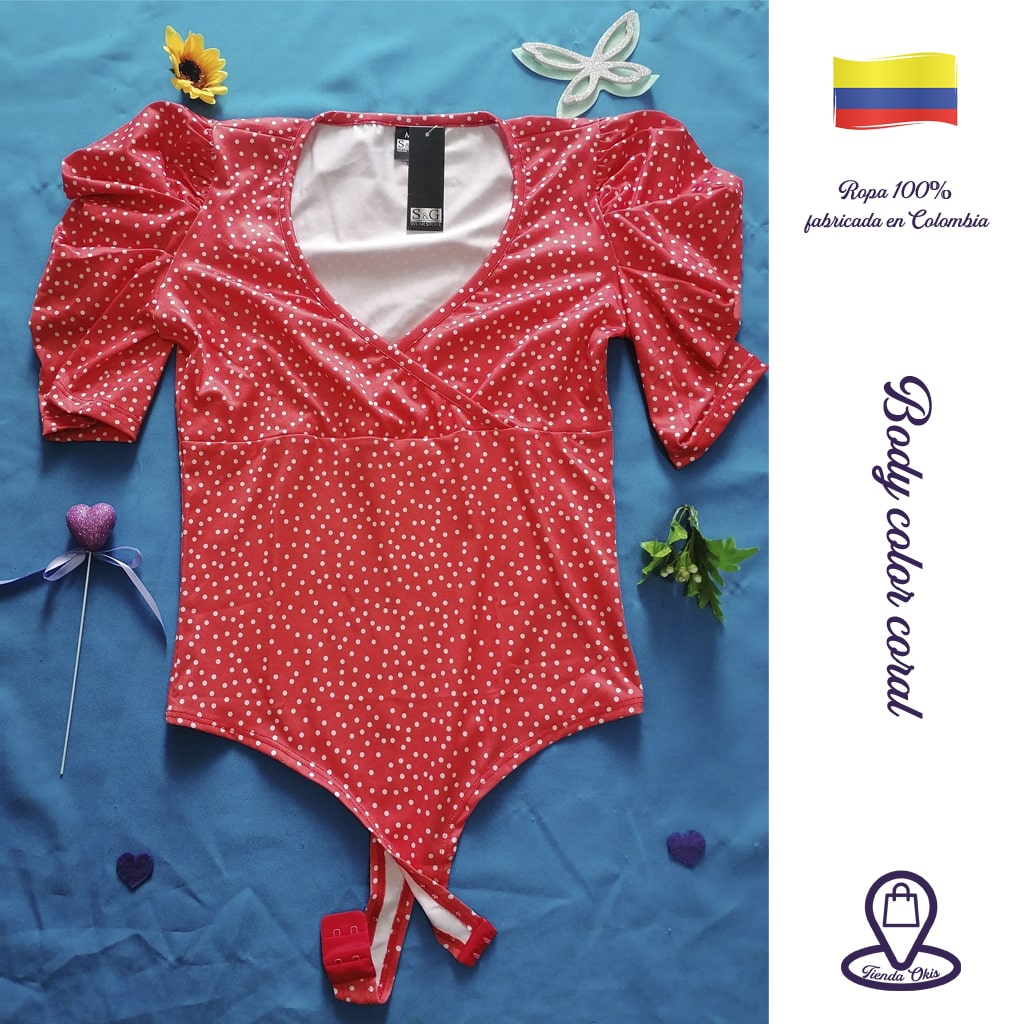 Body sublimado manga corta coral